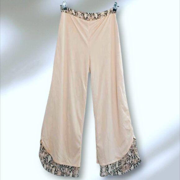 Sage The Label Wide Leg Palazzo Pants Sexy Python Print Womens Medium LA474485 - Picture 5 of 10